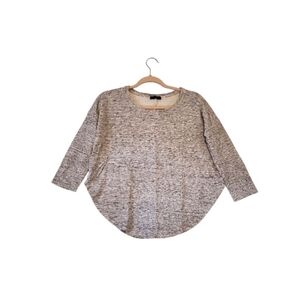 Zara W & B Collection Gray Cropped‎ Top Blouse Size Small Women